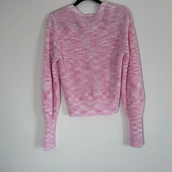 Paige Bastille cardigan in Bubblegum bishop sleeve knit button down size M - Picture 15 of 16